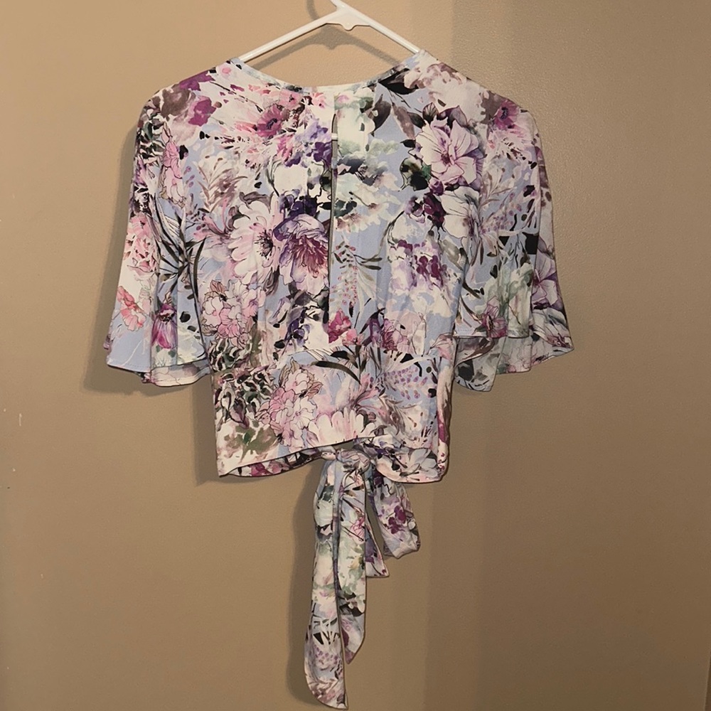 Floral tie top